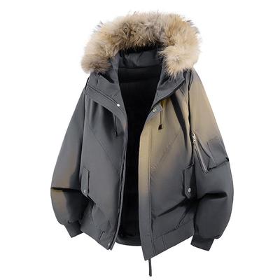Unisex High-End Winter Parka with Hood & Fur Collar – Three-Proof Mountain Style Ski Jacket