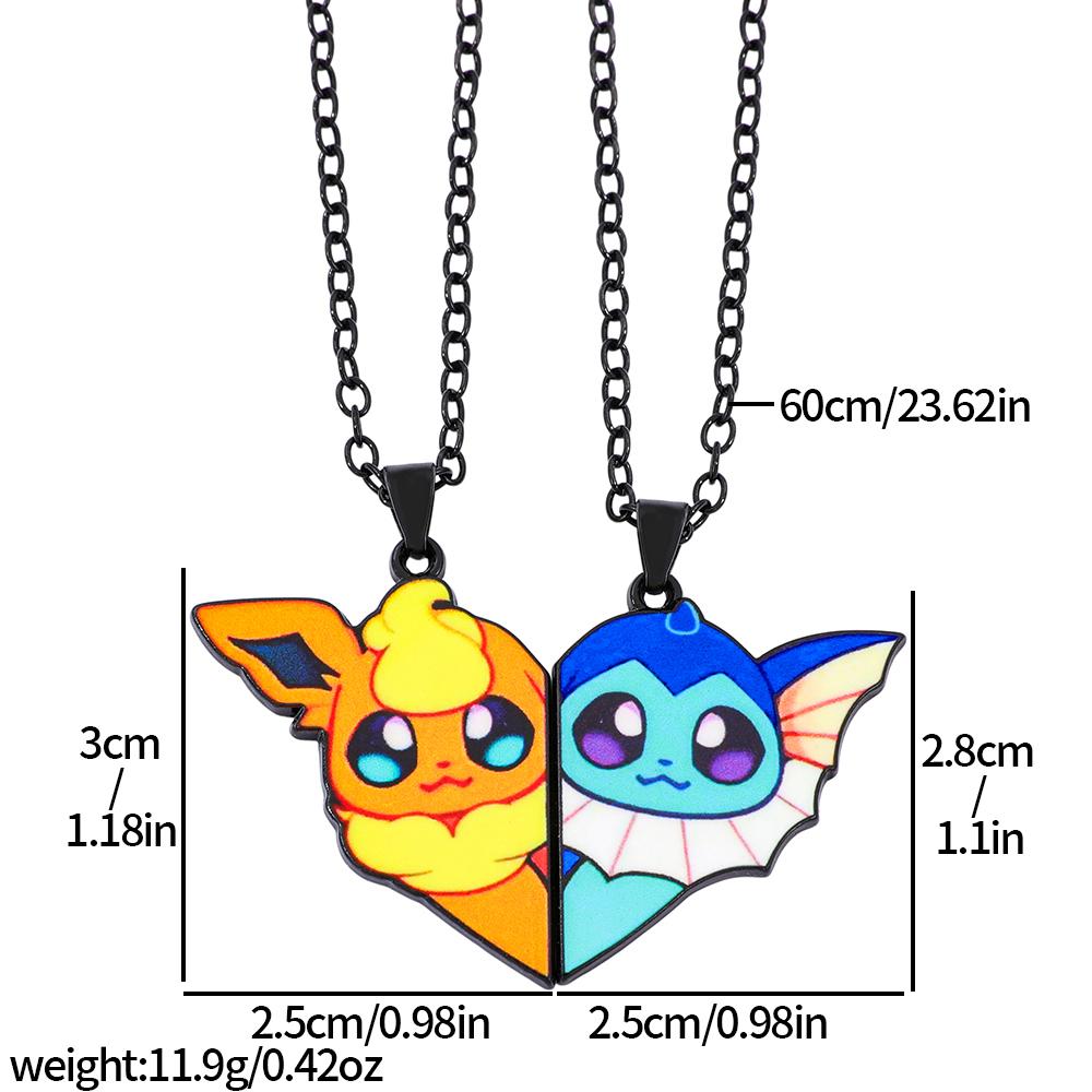 

Eevee Evolution Necklace Set with Umbreon, Espeon, Sylveon, Jolteon, Flareon Pendant, Anime Jewelry Gift for Women Fans