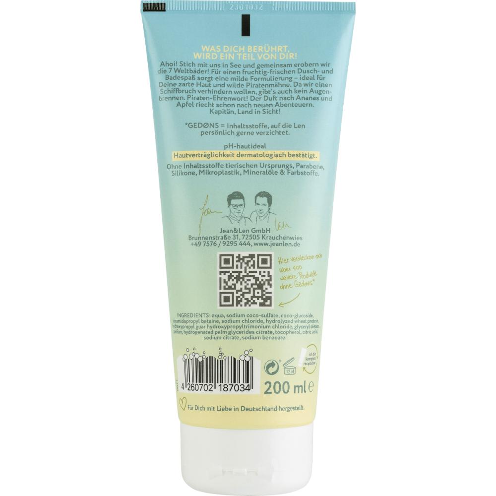 Jean&Len Children's 2in1 Shower & Shampoo Pirates, 200ml