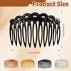 8 Pcs French Hair Comb Hair Side Combs Clips Decorative Combs for Women Plastic Twist Accessories Set Vintage Veil Teeth Comb for Fine Hairs Girls