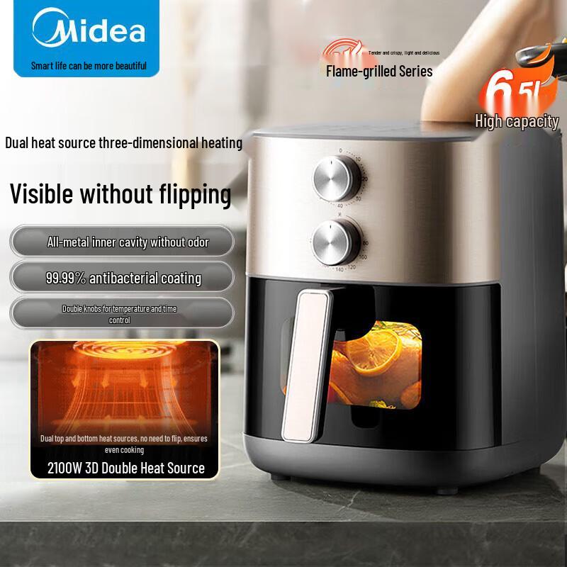 Механическая аэрофритюрница Midea 6,5 л, вилка CN (адаптер в комплекте)