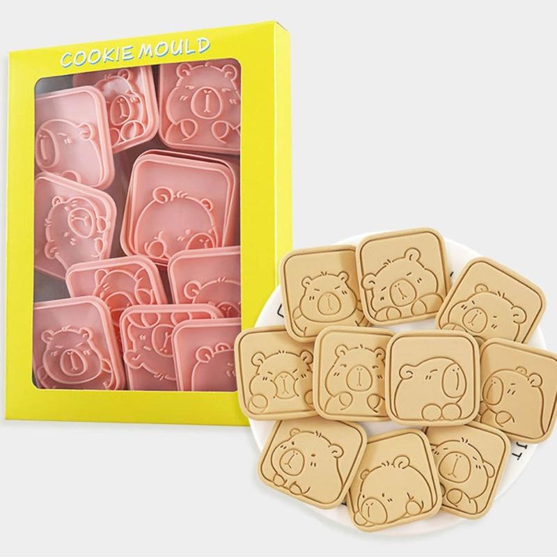10Pieces Delicate Capybara Cookie Cutter Set Biscuits Stamp For Exciting Baking Projects And Pleased DIY Experience