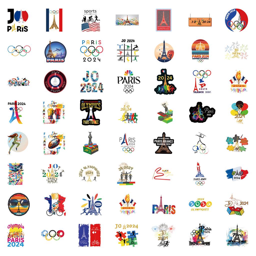 55 New Paris Games Graffiti Stickers Decorate Suitcase Scooter Stickers
