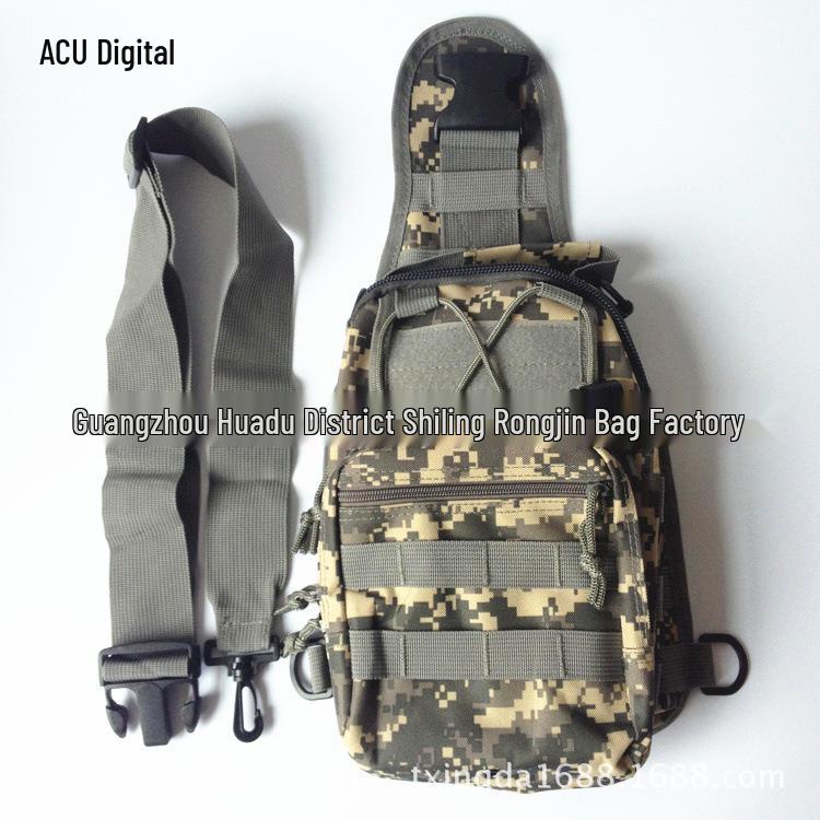 Camouflage Canvas Cycling Crossbody Bag - Outdoor Tactical Chest Pack