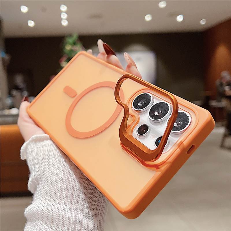 Applicable samsungS25ultra hardware lens mobile phone case Samsung S24 skin matte A16 magnetic sheath