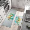 Sunflower Farmhouse Kitchen Rugs  Colorful Summer Flowers Decorative Rug for Kitchen Low-Profile Floor Mats for Home Kitchen