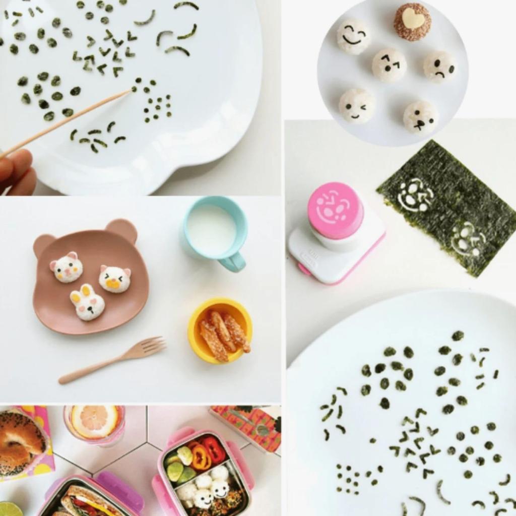 Ogusy Seaweed Punch with Character Bento Shape Seaweed Nori Shape Bento Cute Bento Box Accessory Tweezers, Accessories, Punch, Cutter, Punch, Cutting,