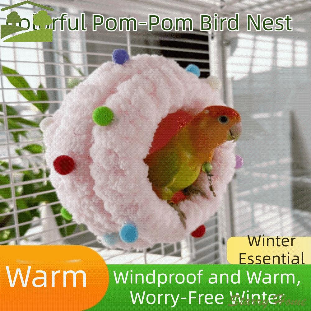 Cozy Design Pet Bird Nest Soft Warm Interior Conure Breeding House Comfortable Washable Hanging Sleeping Bed