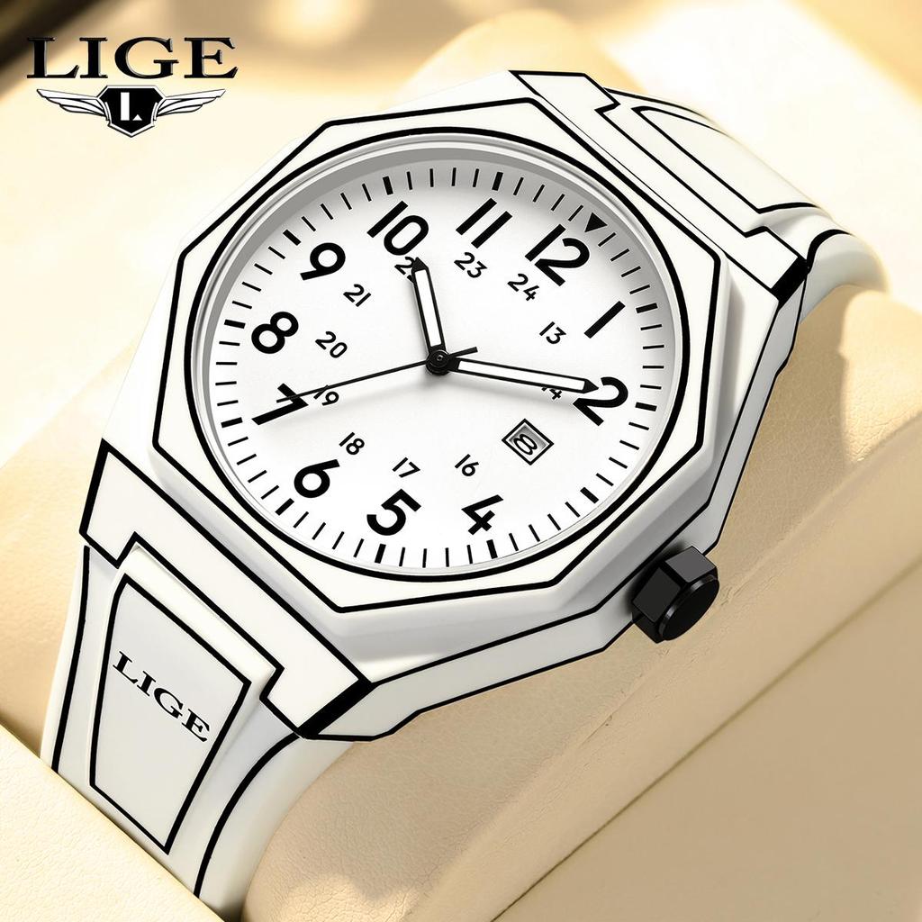 LIGE New Creative Men Watch Fashion Casual Comic Style Waterproof Men's Quartz Watch