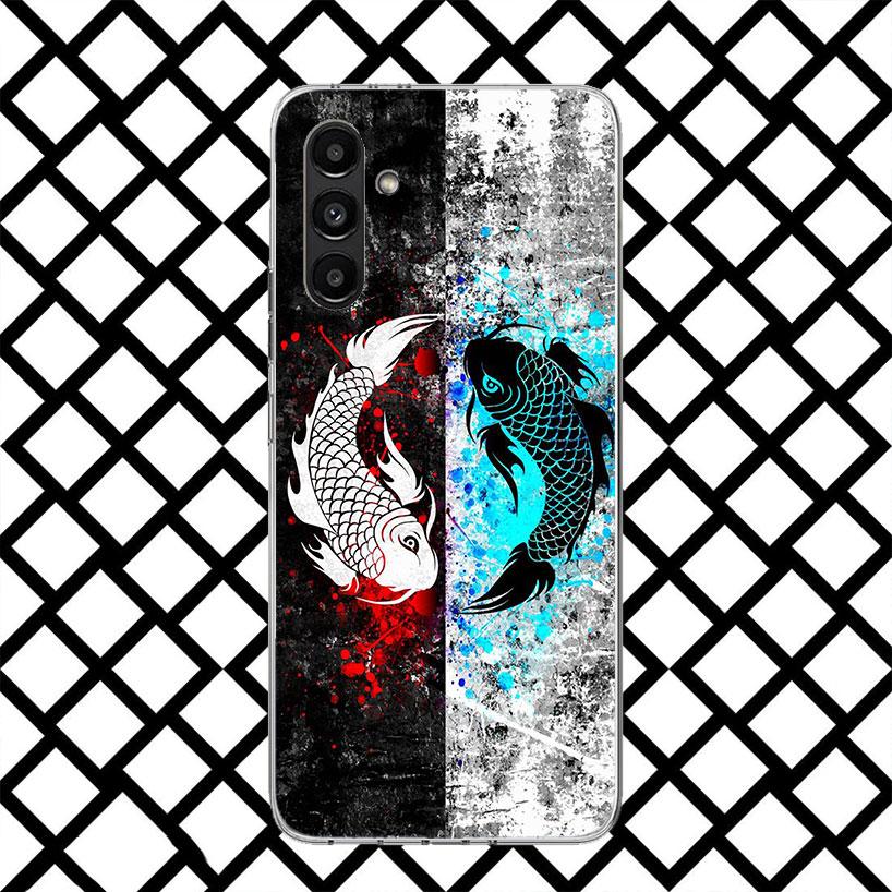 Koi Fish Art Phone Case for Samsung Galaxy A17 A37 A57 A16 A26 A36 A56 A15 A25 A35 A55 A14 A24 A34 A54 A13 A23 A33 A53 Galaxy A1