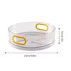 652F Turntable Crystal Rotating Spice Rack Cabinet Pantry Table Tray with Handle Serving Clear Plate Easy to Spin