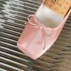 Fashion New Spring 2025 Square Toe Ballet Shoes, French Low-Heeled Bow Shallow Mouth, Niche Flat Heel Mary Jane Single Shoes