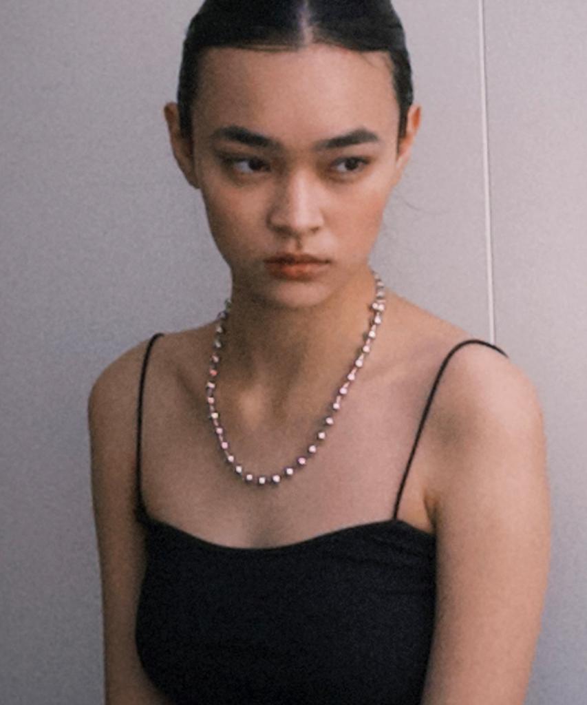 Debbyoung Ball Beads Chain Necklace [Silver]