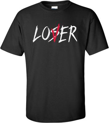 UGP Campus Apparel Loser or Lover Basic Cotton T-Shirt - X-Large - Black