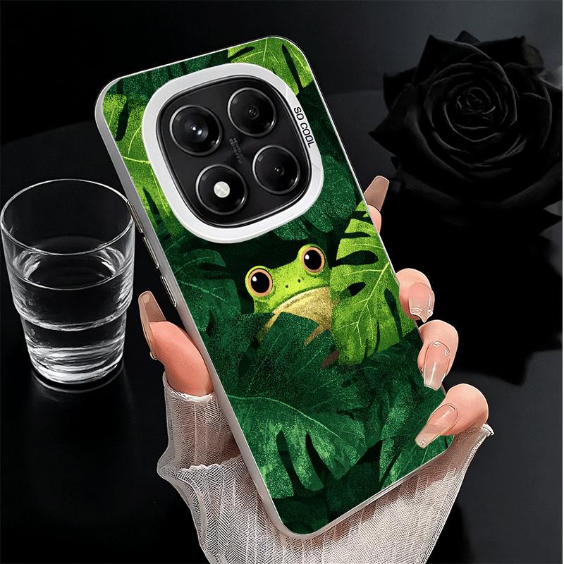 Cute Cartoon Frog Shockproof Phone Case for Xiaomi Redmi Note 15 14 13 12 Pro Plus 11 11S 11T 5G Cover Anti Fall Fundas