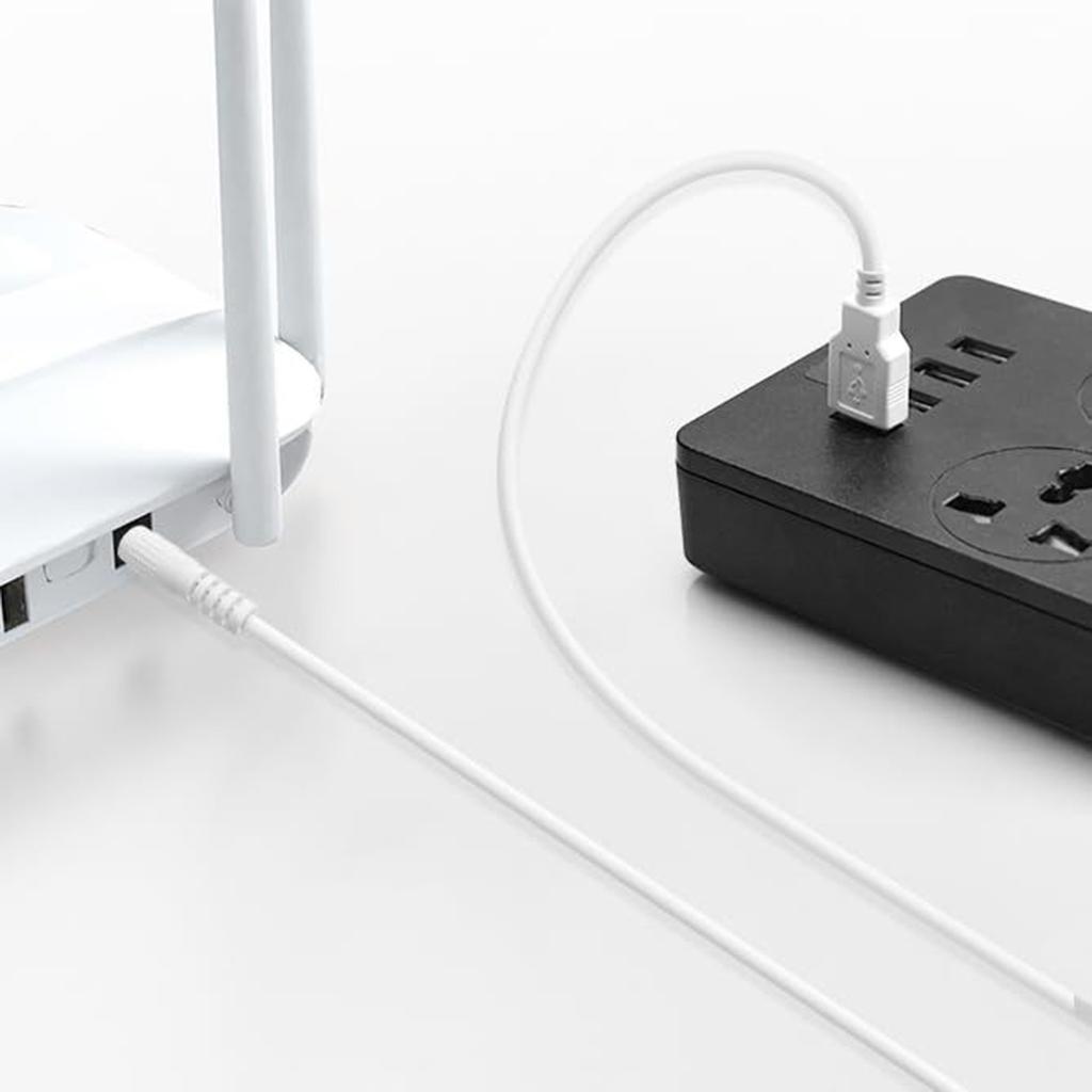 1 USB to DC5V Power Cable Kit with 8PCS DC5521 5525 1735 4017 Plugs for Various Devices Power Charging