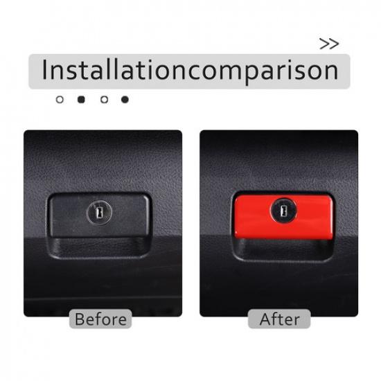 Sport Red Sundries Box Handle Cover For Toyota Tacoma 2017-