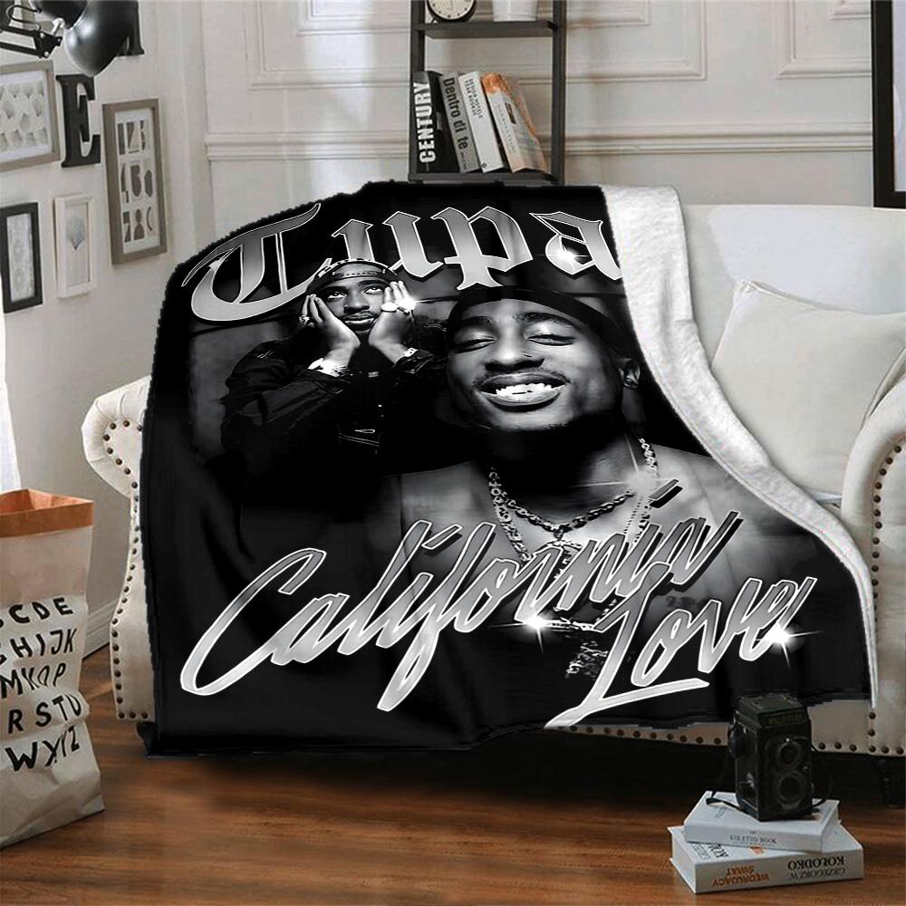 Tupac Kunst Aktivismus Leichte Decke Weich & Perfekt für Sofa Couch Büro Bett Picknicks Vier Jahreszeiten Mehrzweck Modern Ideales Geschenk Zubehör Y15