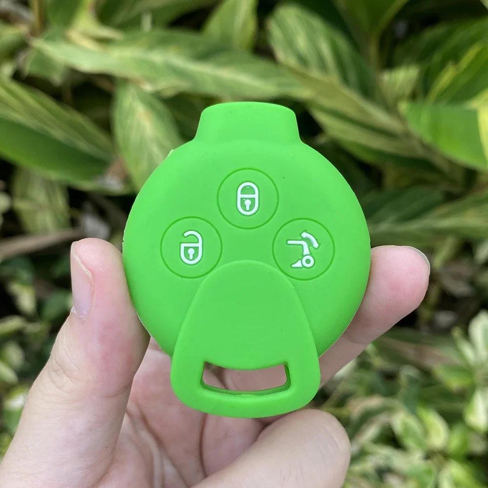 Silicone Car Key Case Rubber Cover Shell Protector for Mercedes Benz Smart Fortwo Crossblade K City Cabrio Keychain Accessories