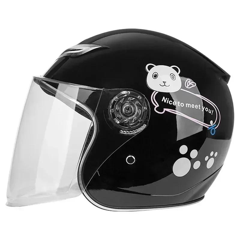 Cartoon Children Helmet With Pattern Four Seasons Safety Protection Child Outdoor Sports Motorcycle Open Face Cute