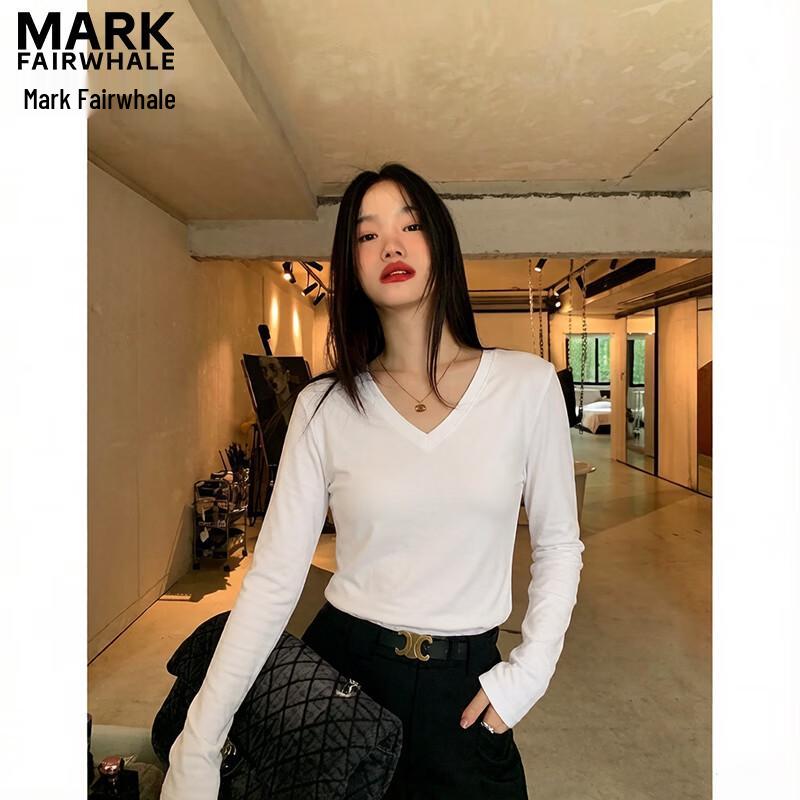 Mark Fairwhale Women's V-Neck Long Sleeve T-Shirt