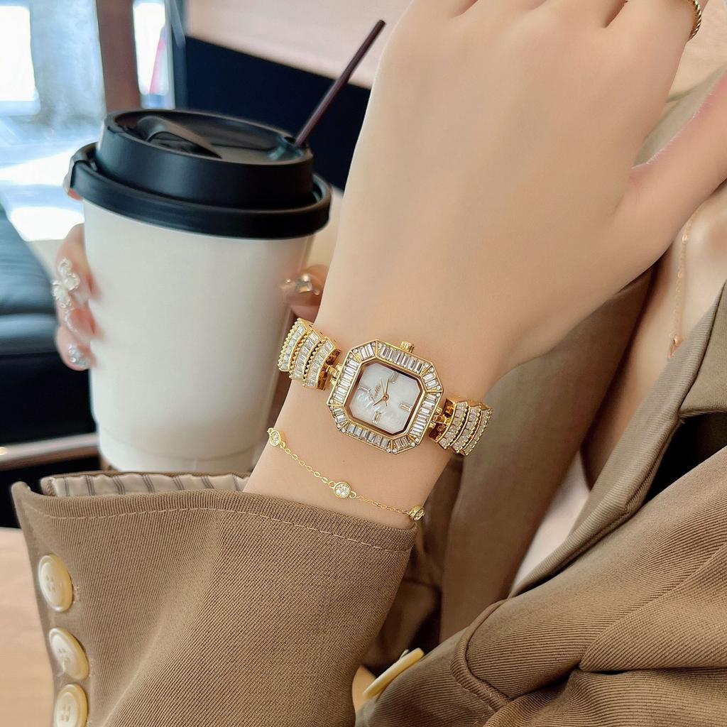 9648 Watch Bracelet Women'S Full Diamond Fritillary Surface High Value Square Women'S Watch