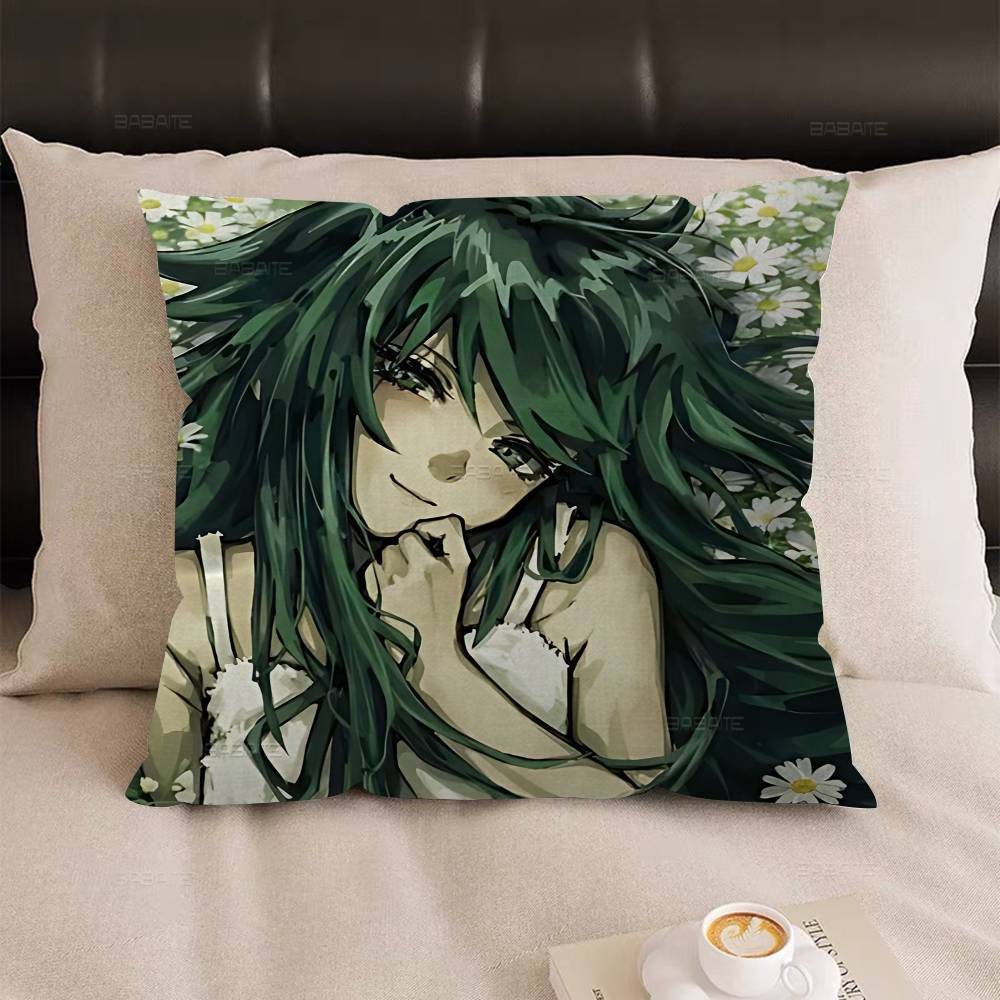 Saya No Uta The Song Of Saya Pillow Covers Cartoon Sofa Decorative Home Double-Sided Printing Short Plush Cute Cushion Cover