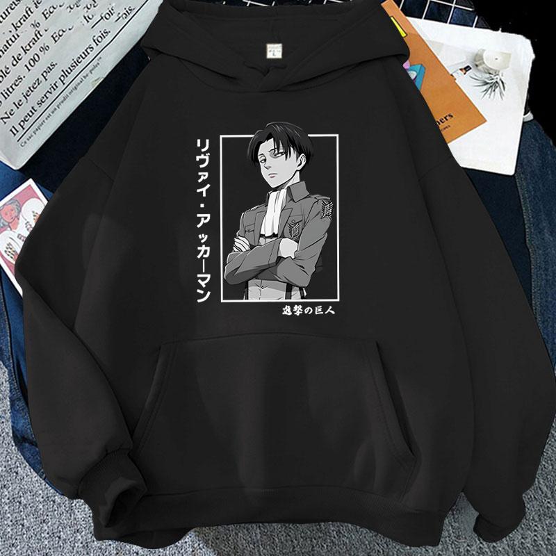 New Fashion Anime Levi Ackerman Printing Hoodies Unisex Autumn And Winter Sweatshirt Sports Loose Hoodie Casual Tops
