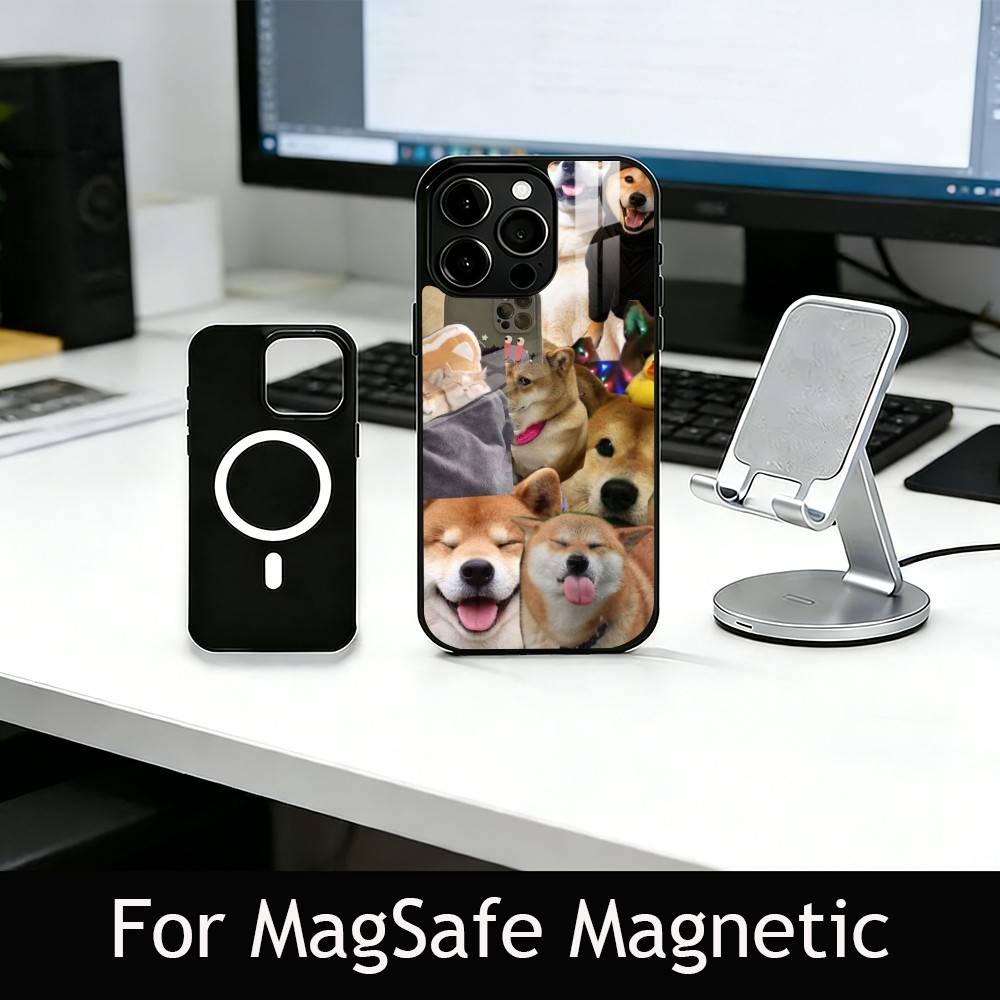 Shiba Inu Phone Case For iPhone17,16,15,14,13,12,11 Plus,Pro Magnetic For Magsafe Wireless Charging