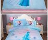 Girls' Frozen Princess Cartoon Cotton Bedding Set - 3 Pieces