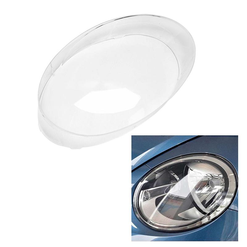 M33K-Car Left&Right Headlight Shell Lamp Shade Transparent Lens Cover Headlight Cover for VW Beetle 2013-