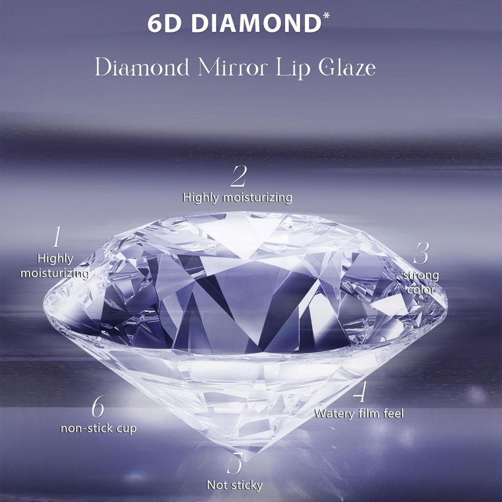 Uhue Water Gloss Mirror Lip Glaze 3ml/0.1 fl.oz (3 Color Options)