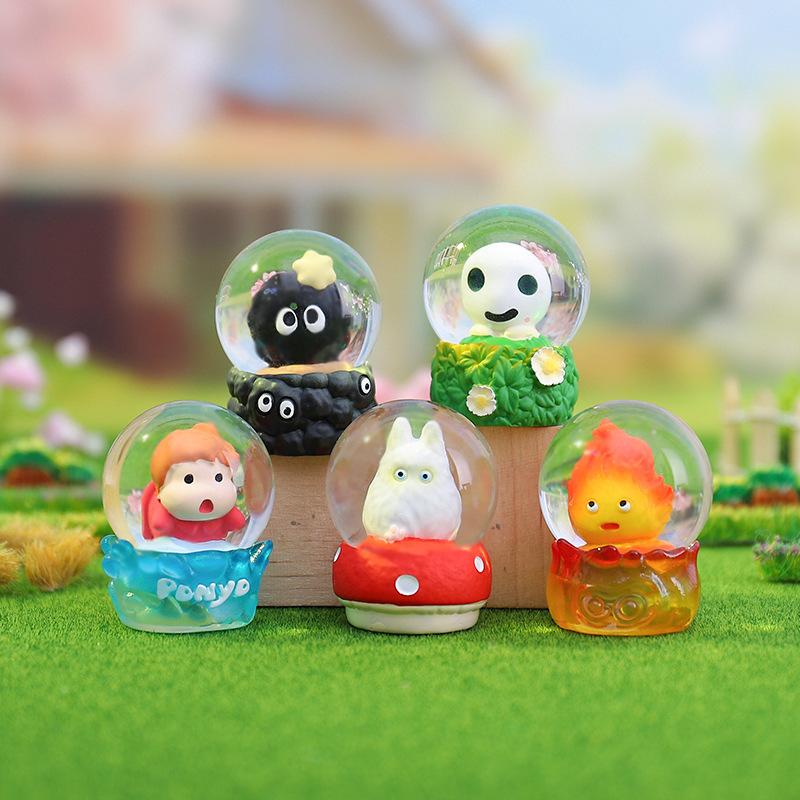Hayao Miyazaki Dream Journey Crystal Ball Mystery Box Toy Collectible Figure Children'S Trendy Blind Box Surprise Gift
