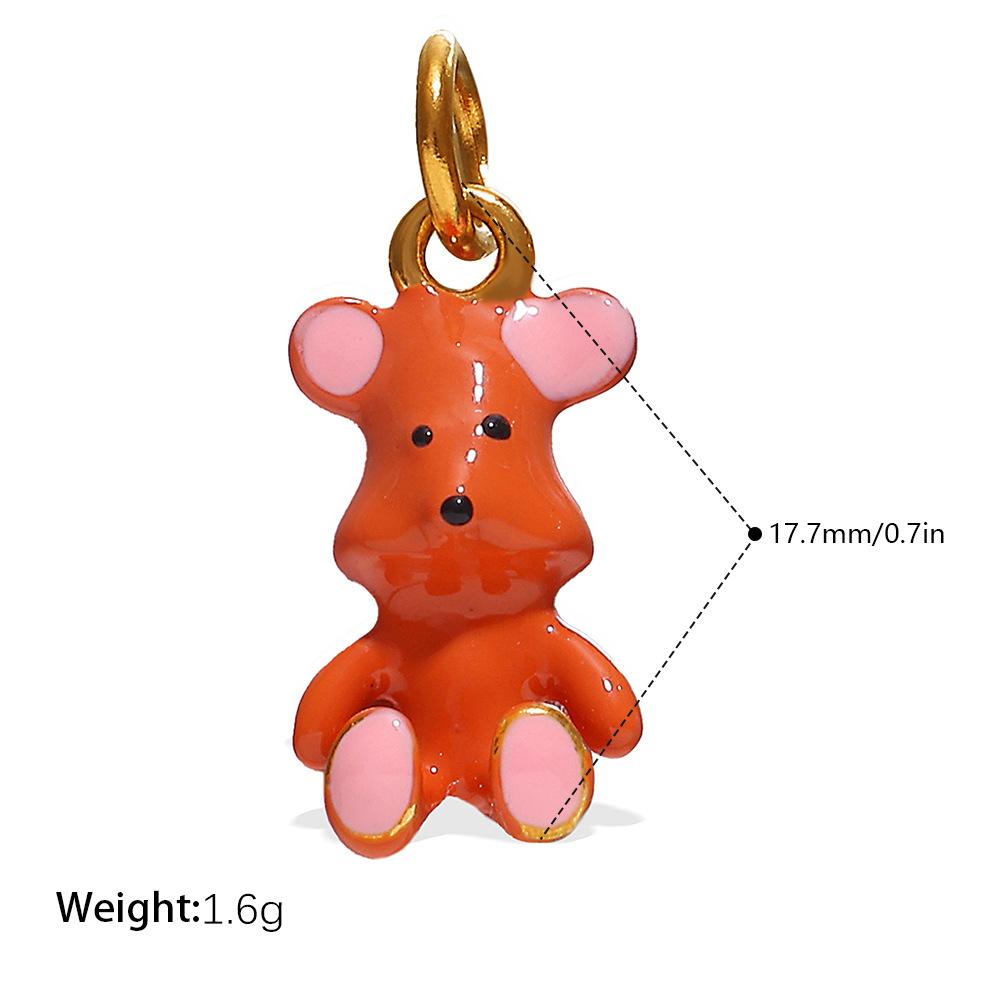 Kawaii Animal Kingdom | 18K Gold Plated Brass Enamel Animal Charm for Jewelry Making | Cute Cartoon Animal Pendant