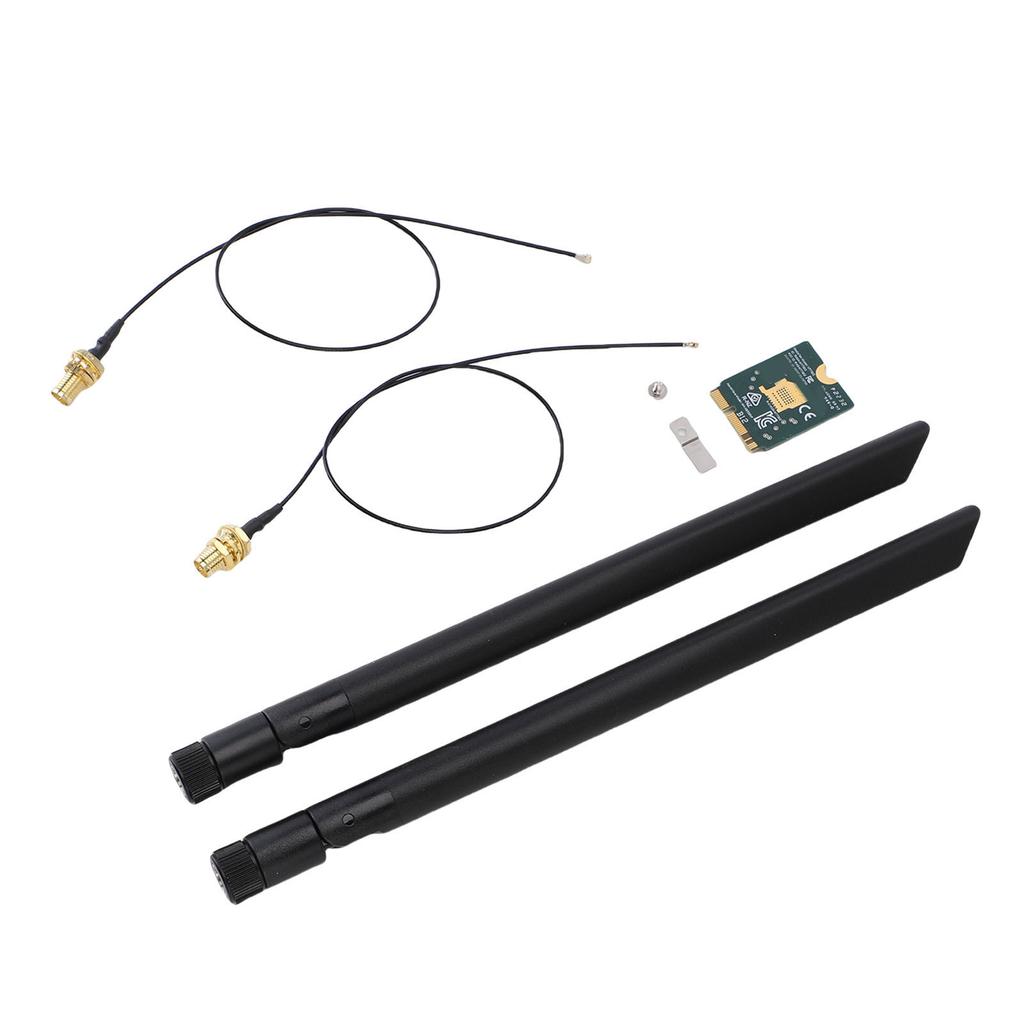 WiFi 6E Wireless Card M.2 NGFF Bluetooth 5.2 4200Mbps Tri Band 2.4Ghz 5Ghz 6Ghz Network Adapter Include 8dBi Antenna