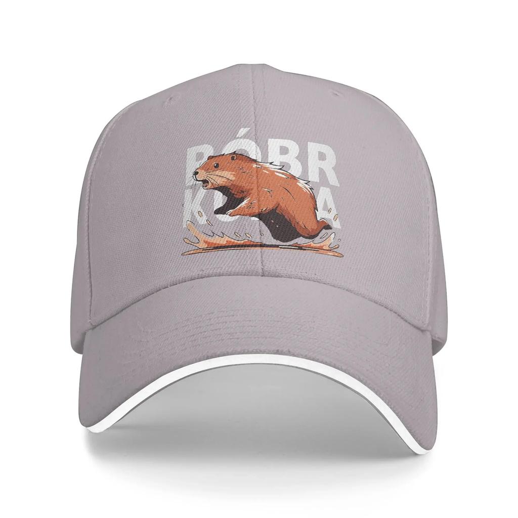 Summer Casual Baseball Cap Synthwave Polish Beaver Meme Bobr Bober Kurwa Outdoor Sport Hot Sale  Fitted Retro Baseball Caps
