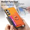 2 In 1 Detachable Magnetic Cards Bag Wallet Leather Ring Holder Case For Samsung Galaxy S24 Ultra S23Plus A05 A55 A15 A25 Cover