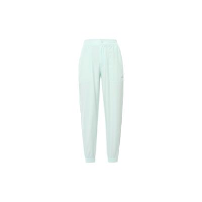 Logo Mid-Waist Zipper Comfortable Cuffed Sports Casual Pants Women Pants Light-Green Smoke-Gray DZ3376-394