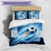 Set Biancheria da Letto Stampata Calcio Argentina 3 Pezzi Copriletto Traspirante Accogliente come Regalo per Inaugurazione Casa o Festa