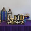 Eid Mubarak Holzornamente Ramadan Dekorationen für Zuhause Ramadan Kareem Islamischer Muslim Happy Eid Al Adha Party Dekoration 2024