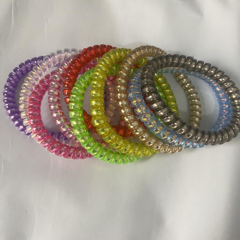 10 buc/set Elastice de păr tip arc de sârmă de telefon pentru femei, culori solide, elastice de păr pentru fete, elastic de păr tip scrunchie telefon