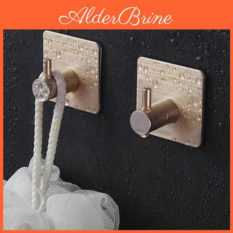 Towel Wall Adhesive Hook Self Hook For Kitchen Stainless Steel Coat Hook Rack Towel Hooks Hanger Door Hook Bathroom Accessories