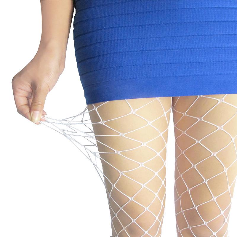 3XL Fishnet Stockings Mesh Pantyhose Plus Size White Black Large Over Knee Long Socks Thigh High Tights for Oversized Women 2XXL
