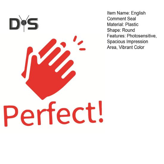 Englisches Kommentarsiegel Langlebiger Tintenverbrauch Englischer Kommentarstempel Mehrere Farboptionen Bewertungstool für Lehrer