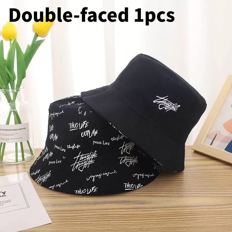 Fisherman Reversible Hat Sun Protection Breathable Cotton Cap Fashion Outdoor