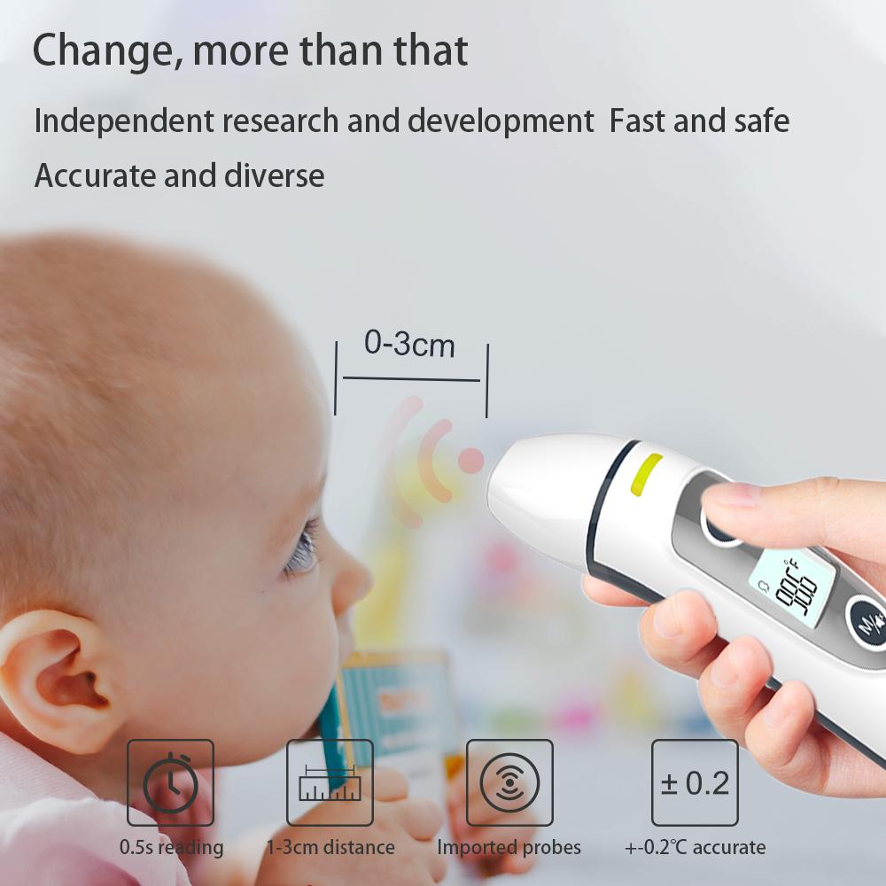 Touchless Infrared Thermometer for Body and Surface Temperature Memory Function & Silent Mode Approved