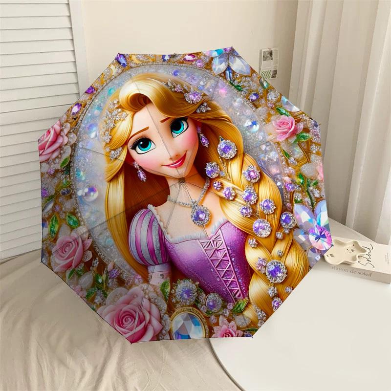 

1PC Princess Diamond Umbrella-9-Rib Reinforced, Automatic Open, Lightweight & Durable, Cute Fashion Accessory for Outdoor-P0728