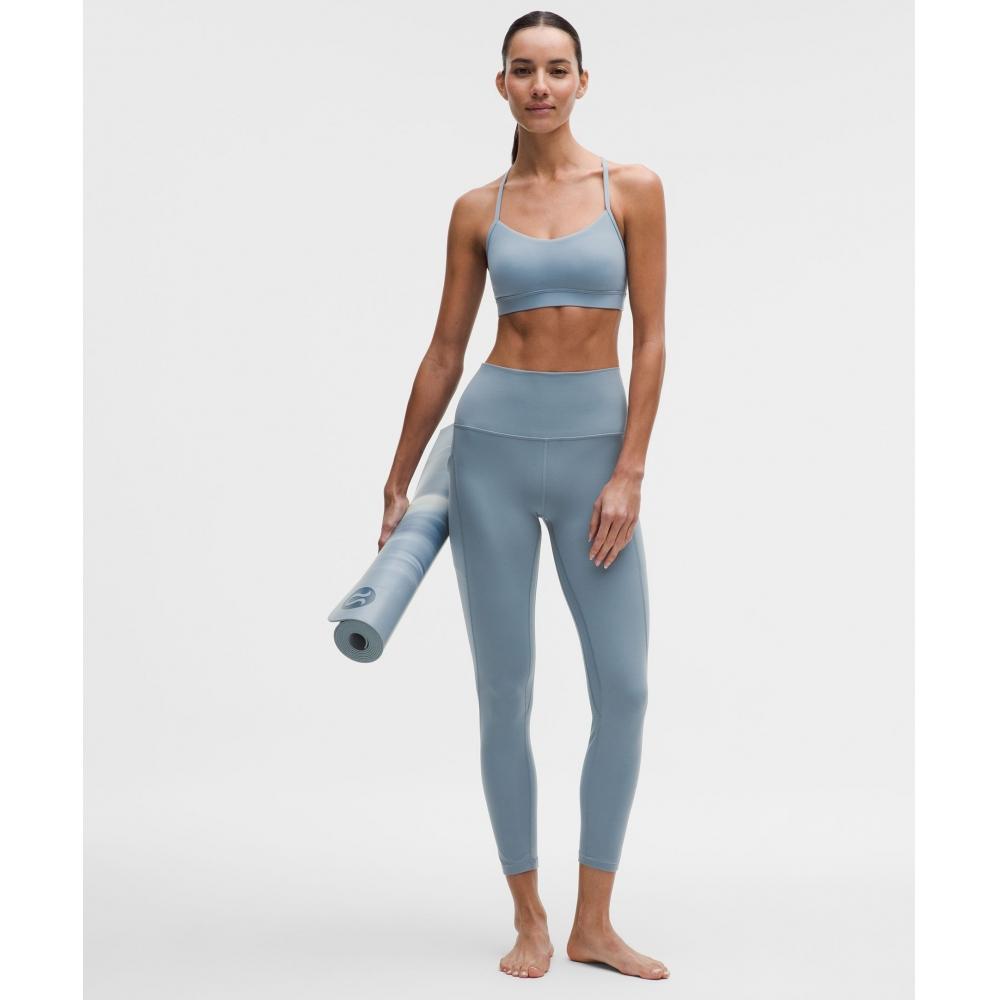Lululemon Flow Y BrA Nulu  Light Support  A C Cups Steel Blue