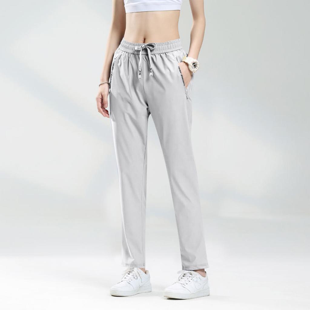 Women's Fashionable Quick-dry Leggings-style Solid-color Sports Trousers