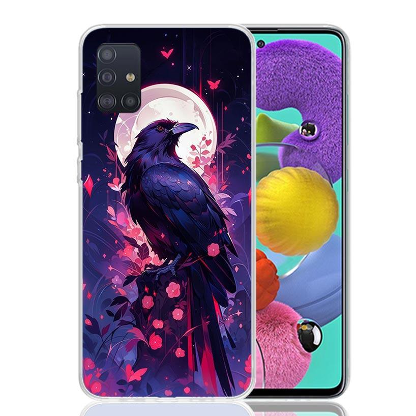 Animal Oil Painting Bird Phone Case For Samsung Galaxy A52 A32 A22 A12 A02S A50S A30S A51 A31 AA71 Note 20 Ultra 10 S10 Plus Gal